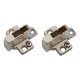 CLIP Cruciform Cabinet Mounting Plate - System Screws - 18mm Spacing - Zinc Diecast - Pair