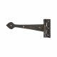 Tudor Plain Door Tee Hinge - 305 x 101mm - Metalized Antique Black Iron