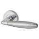 Polished/Satin Chrome Door Handles on Round Rose - Harrier Range