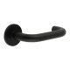Black Unsprung 19mm Fire Rated Return to Door Handles on Round Rose - CR-106 Range