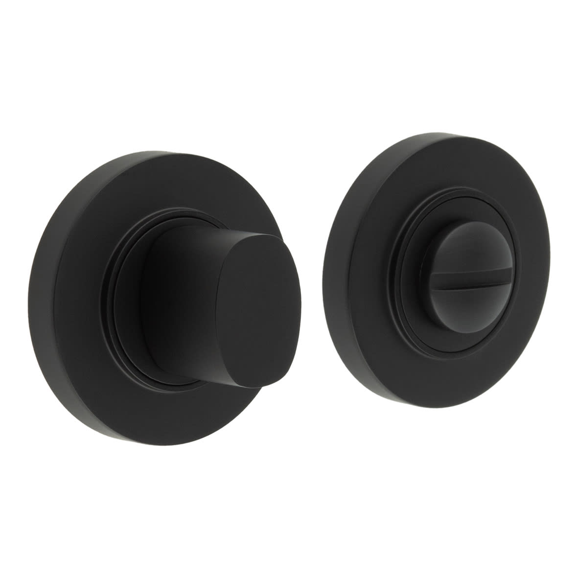 Inner 3 Turn & Release with Plain Rose - 47mm Diameter - Matt Black