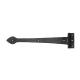 Tudor Plain Door Tee Hinge - 430 x 101mm - Antique Black Iron - Pair