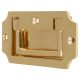 Military Chest Flush Cabinet Pull Handle - 89 x 45mm - Polished Brass