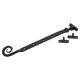Monkey Tail Casement Window Stay - 12"/311mm Length - Antique Black Iron