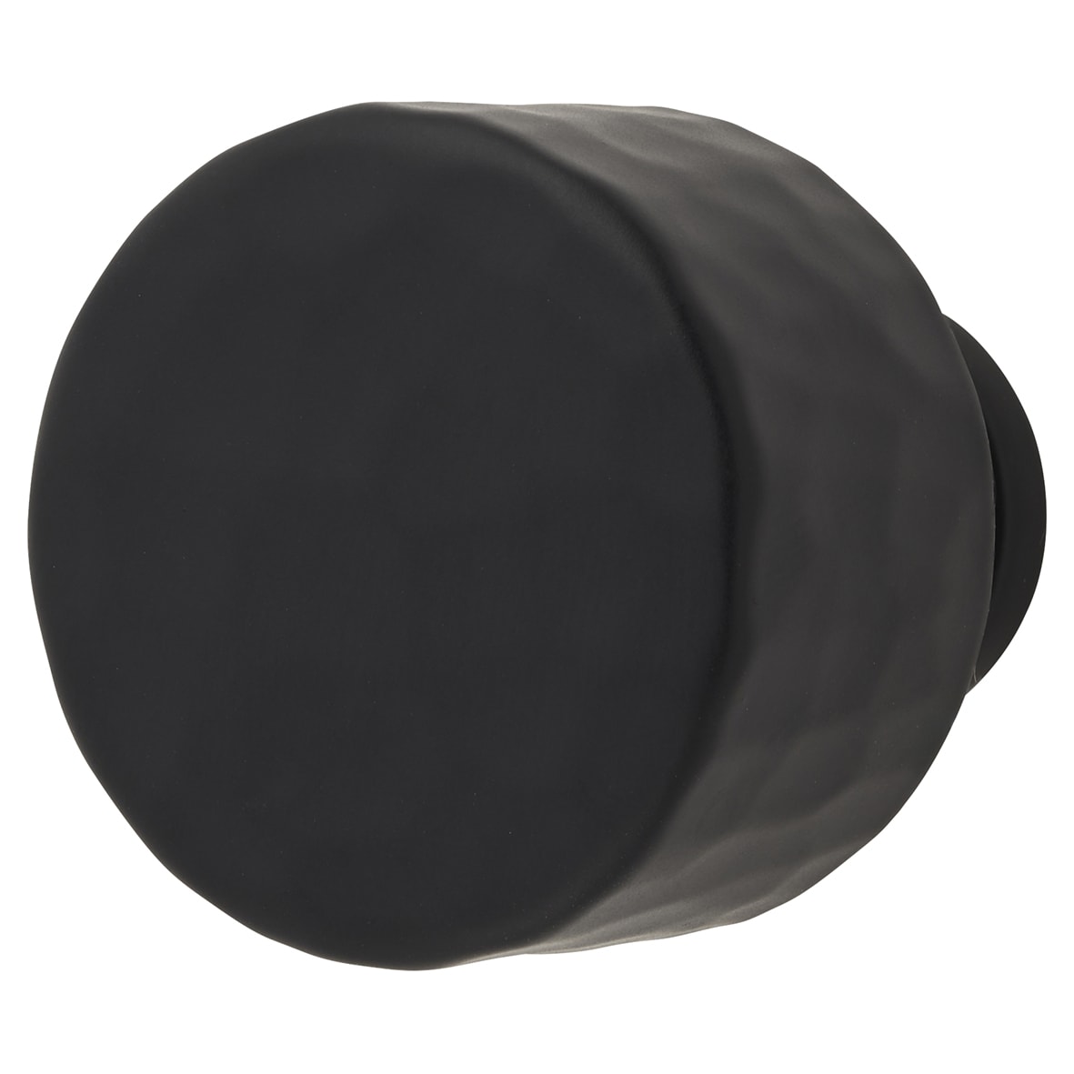 Leila Hammered Round Cabinet Knob - 30mm Diameter - Matt Black