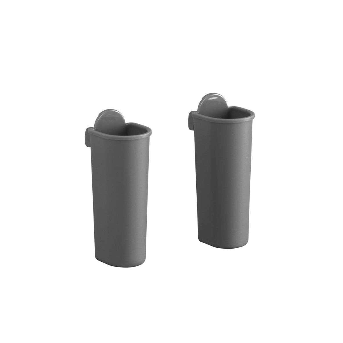 Garage+ Storage Top Track System - Small Cups for Storing Board - Matt Grey - Pack of 2