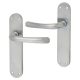 Satin Chrome Latch Door Handles - Sassari Range - 182 x 39mm
