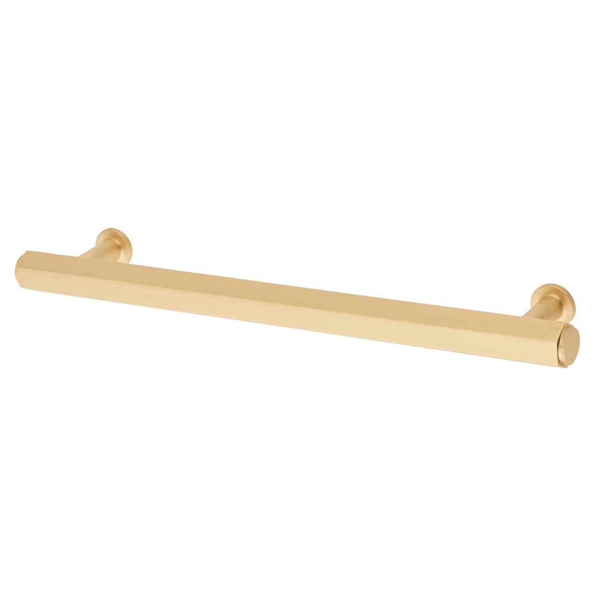 Vesper Hex 14mm T-Bar Cabinet Pull Handle - 160mm Centres - Satin Brass