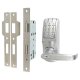 Digital Code Lock and Sashlock with Key Override - Brushed Steel