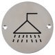 Shower Door Sign - 75mm Diameter - Polished Stainless Steel
