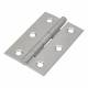 Steel Butt Door Hinge - 75 x 50mm - Durosil Silver Finish