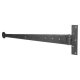 Light Duty Gate/Door Tee Hinge - 410 x 28mm - Antique Black Iron - Pair