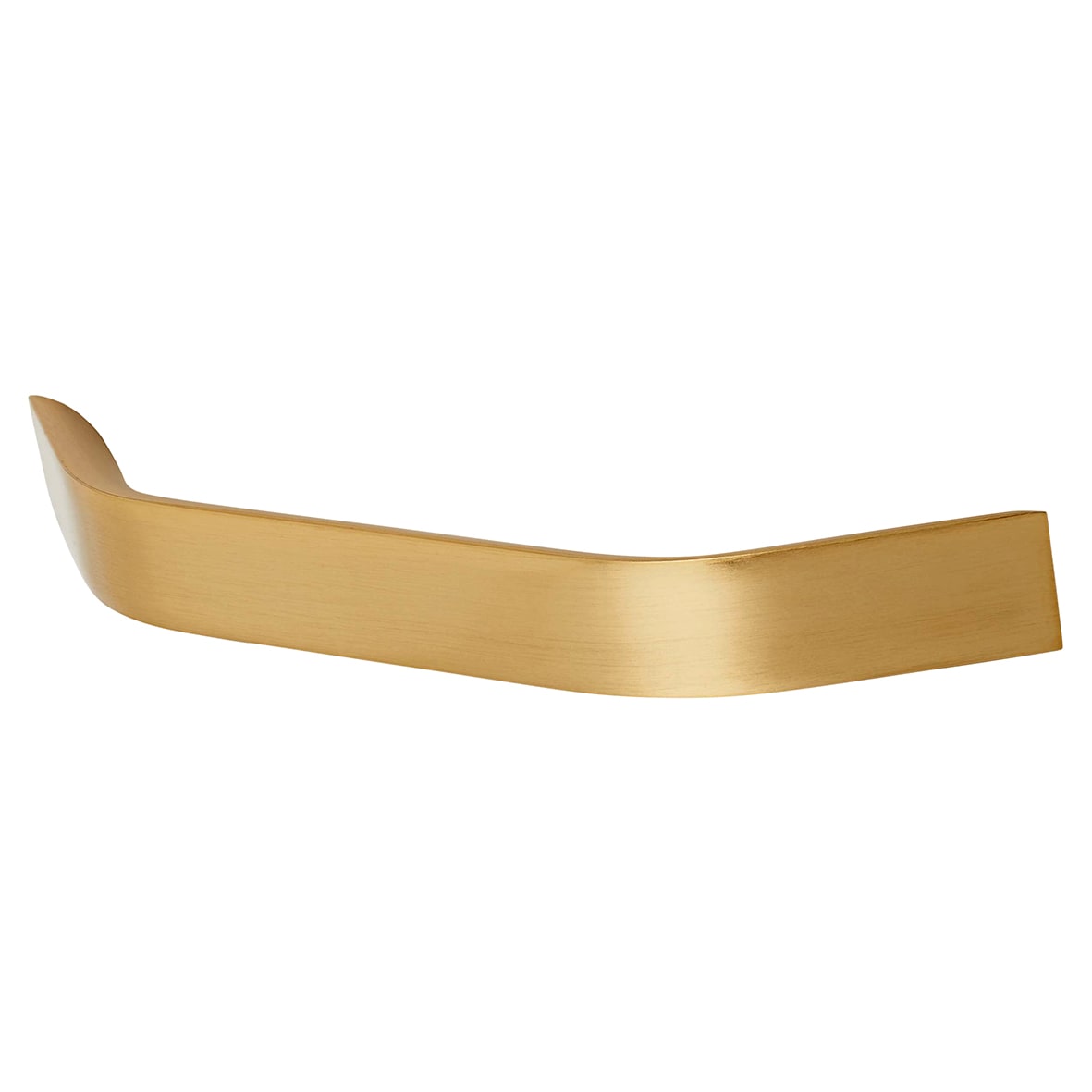 Leo Bow Cabinet Pull Handle - 160mm Centres - Satin Brass