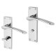 Polished Chrome Bathroom Door Handles - Rimini Range - 151 x 42mm