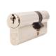 5 Pin 80mm Euro Double Cylinder - 30 + 50mm - Polished Nickel - Keyed to Differ