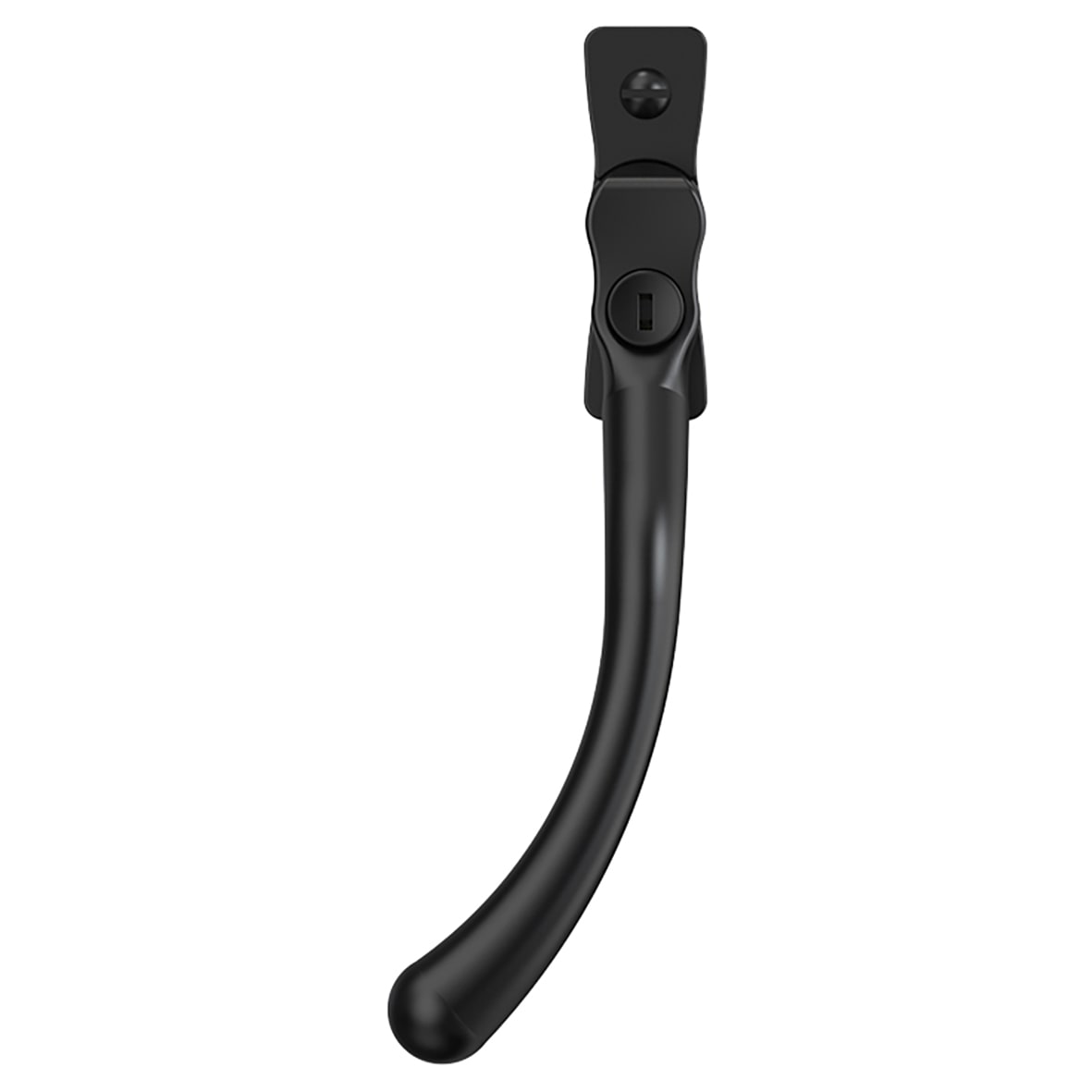 Heritage Pear Drop Locking Espagnolette Casement Window Handle - Left Hand - Matt Black