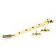 Brompton Knurled Casement Window Stay - 10"/250mm Length - Aged Brass
