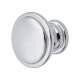 Disc Round Cabinet Knob - 30mm Diameter - Polished Chrome