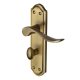 Marcus Antique Brass Scroll Bathroom Door Handles - Sandown Range - 180 x 48mm