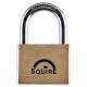 Lion Open Shackle Padlock - 60mm Body - 35.5 x 33.5mm Shackle - Brass