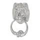 Lion Door Knocker - Polished Chrome - 177 x 102mm