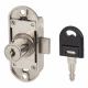 Wardrobe Locking System - 74 x 30mm - Keyed to Differ - Polished Chrome