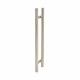 Satin Stainless Steel 30mm T-Bar Door Pull Handles - Back to Back - 600mm Centres