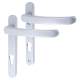 Premium Satin Silver uPVC Extended Multipoint Door Handles - 92mm c/c - Windsor Range
