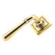 Aged Brass Door Handles on Square Rose - Newbury Range