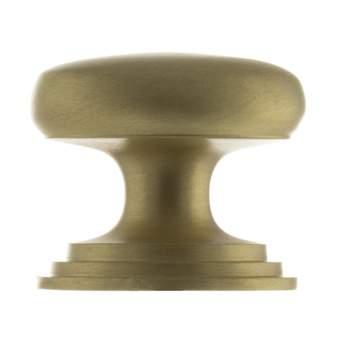 Old English Lincoln Victorian Round Cabinet Knob - 32mm Diameter - Satin Brass
