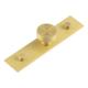 Murray Round Cabinet Knob on Plain Backplate - 30mm Diameter - Satin Brass