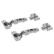 Clip-On Cabinet Hinge - 110° - Overlay - Zinc Plated - Pair
