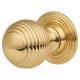 Beehive Ball Cabinet Knob - 35mm Diameter - Polished Brass
