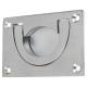 Flush Chest Drawer Cabinet Pull Handle - 75 x 45mm - Satin Chrome