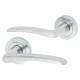 Satin Chrome Door Handles on Round Rose - Eloise Range