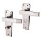 Polished Chrome Deco Bathroom Door Handles - Deco Range - 153 x 50mm