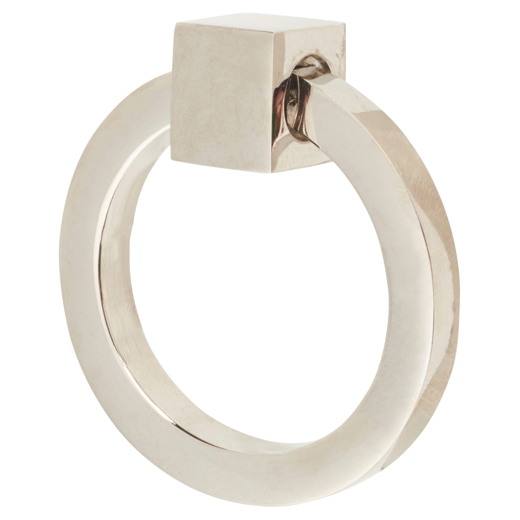 Marcus Ring Cabinet Drop Handle - 50mm Diameter - Polished Nickel