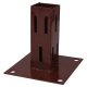 Fence Post Bolt Down Shoe - Easy Grip - 100 x 100mm - Brown Powder Coated