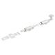 French Door Bolt/Flat Section Bolt - 202 x 42mm - Polished Chrome