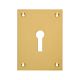 Jumbo Escutcheon - 65.5 x 47.6mm - Keyhole - Polished Brass