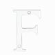 76mm Screw Fix Door Letter - F - White