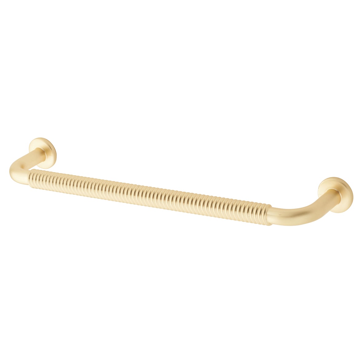 Crewe 10mm Reeded D-Bar Cabinet Pull Handle - 160mm Centres - Satin Brass