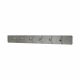 Hook on Plate - 640 x 75mm - 6 Hooks - Satin Stainless Steel