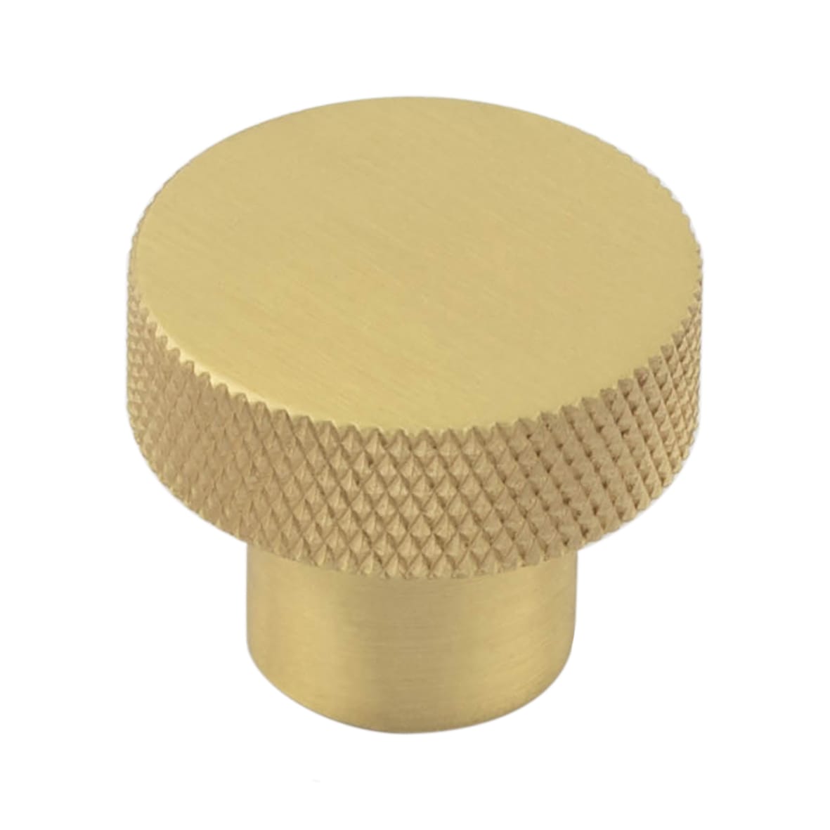 Wenlock Knurled Round Cabinet Knob - 30mm Diameter - Satin Brass