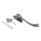 Pear Drop Locking Espagnolette Casement Window Handle - Right Hand - Pewter
