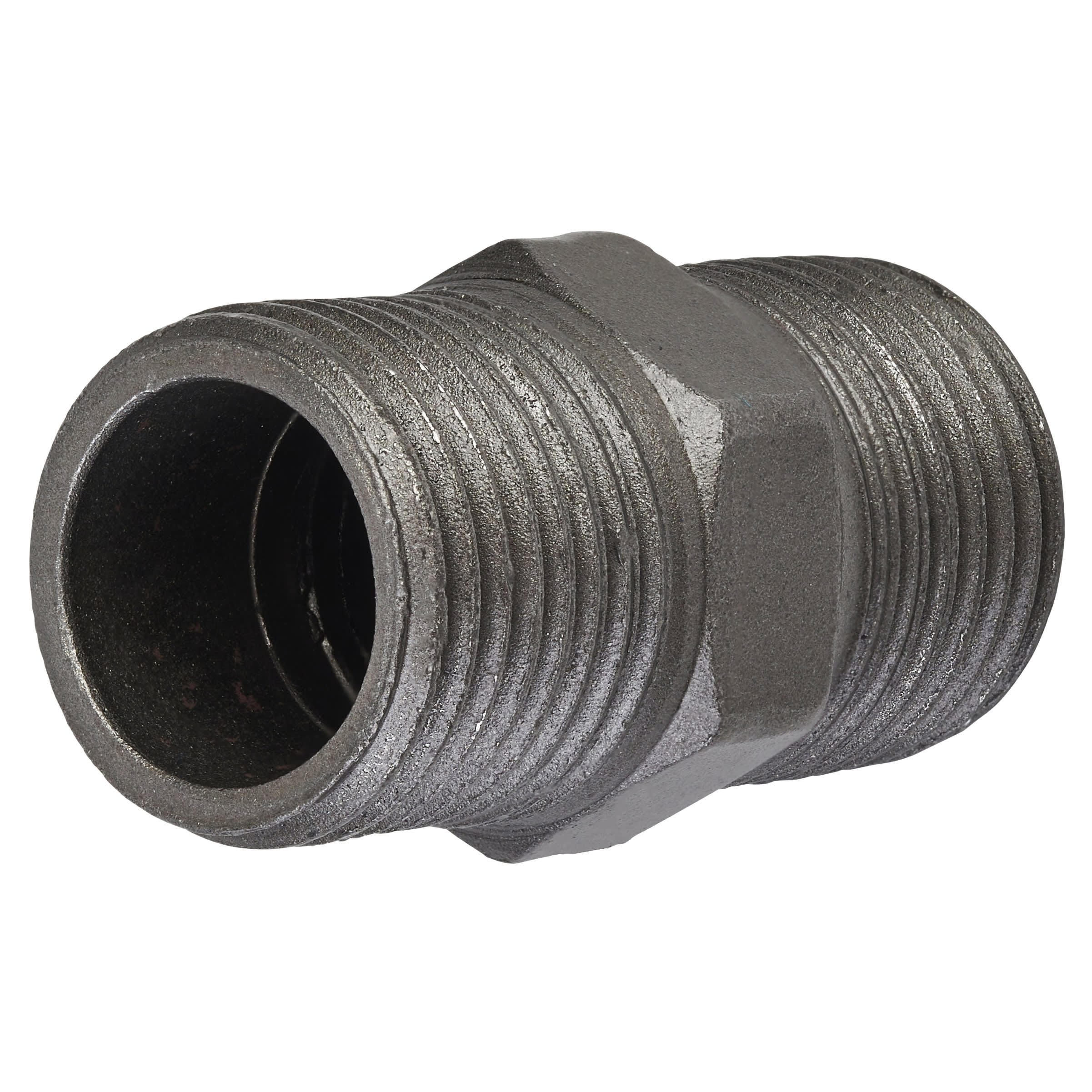 1/2" Pipe Shelving Iron Threaded Nipple Connector - Grey