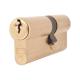 5 Pin 75mm Euro Double Cylinder - 35 + 40mm - Polished Brass - Keyed to Differ