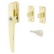 Timber Range Locking Night Vent Wedge Casement Window Fastener - Reversible - Gold