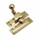 Quadrant Arm Sash Window Fastener - 69 x 23mm - Polished Brass