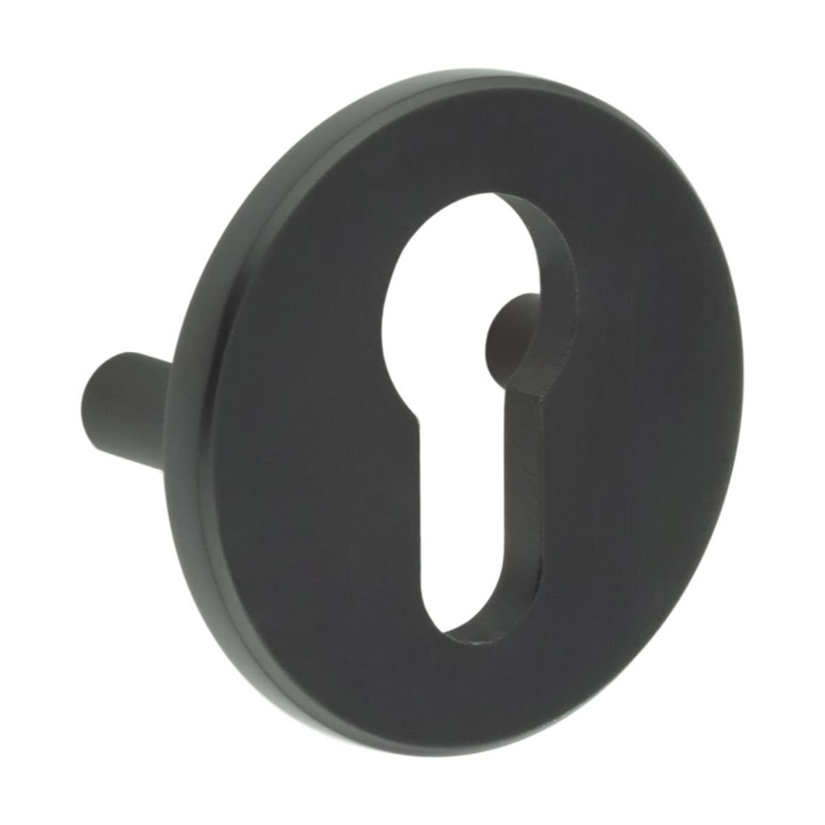 Bolt Fix Security Escutcheon - 52mm Diameter - Euro - Black